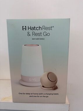 Hatch Rest+ & Rest Go Sleep Bundle in White and Beige